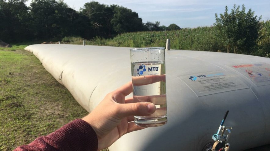 Waterzak bij golfbaan Prise d'Eau