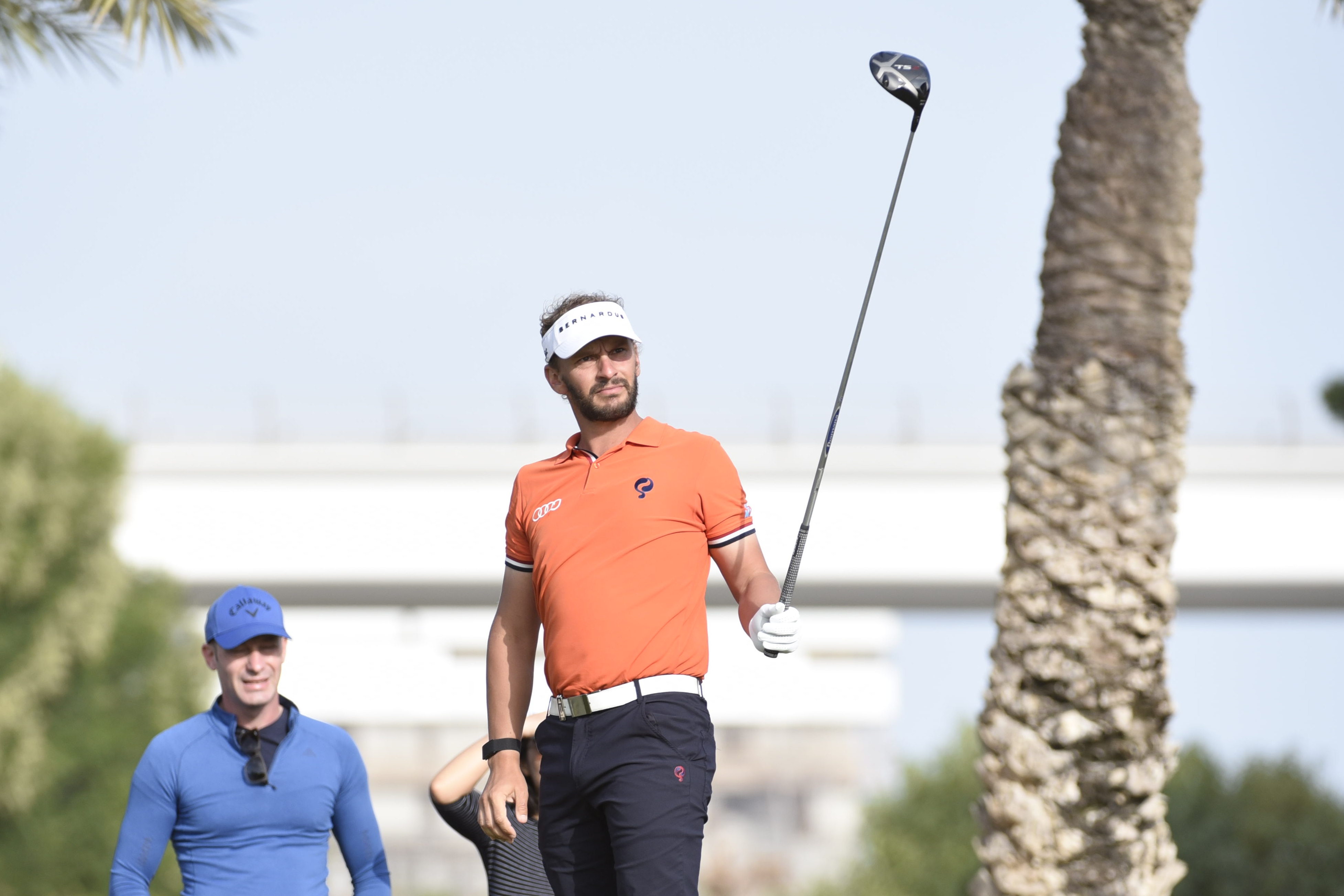 De Nederlandse topgolfer Joost Luiten tijdens de Omega Dubai Desert Classic